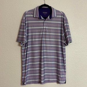 Golf Purple Striped Polo Size Medium